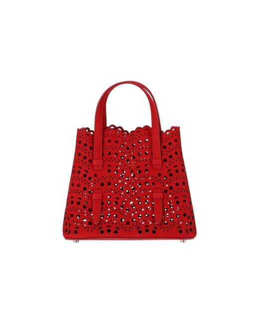 Alaïa Red Tote Bag “Mina 20”