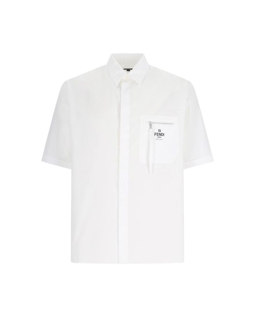 Fendi White Short-sleeved Shirt for men