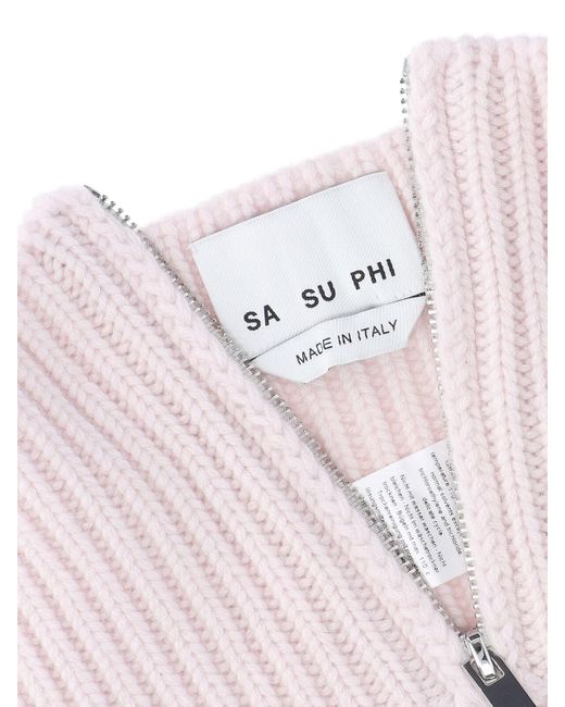 Sa Su Phi Pink Zip Collar