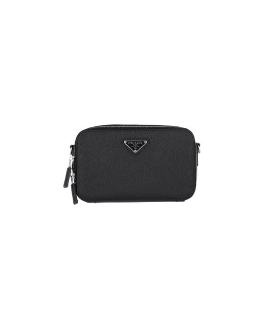 Prada Black Saffiano Crossbody Bag for men