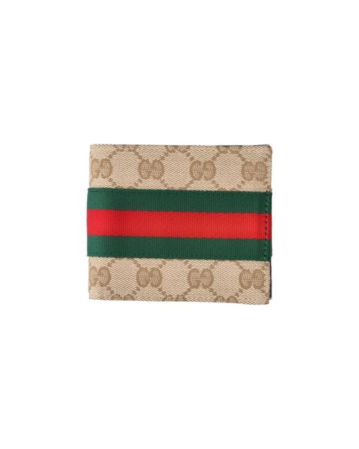 Gucci Natural Bi-Fold Wallet "Web" for men