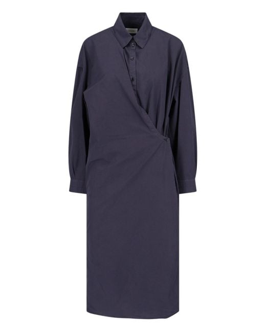 Lemaire Blue Twisted Dress