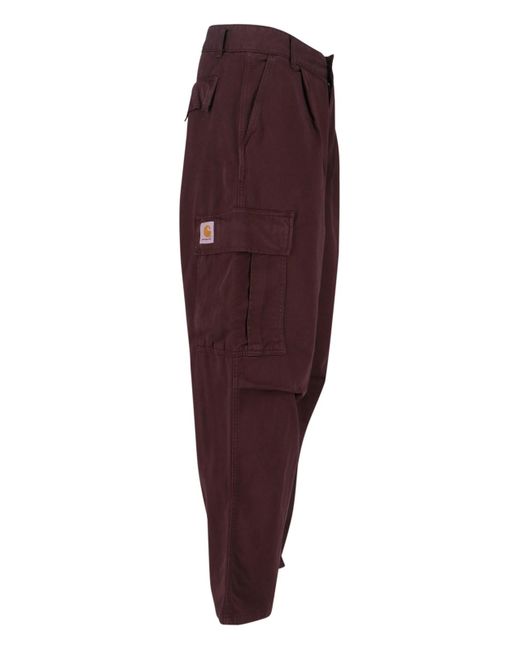 Carhartt Purple Trousers Organic Cotton for men