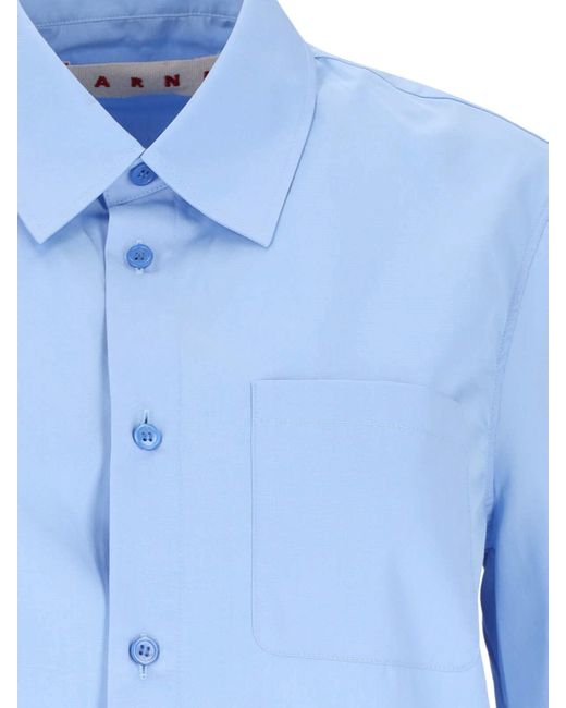 Marni Blue Cropped Shirt