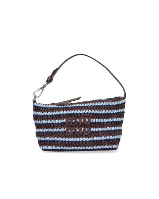 Miu Miu Blue Pouch Logo