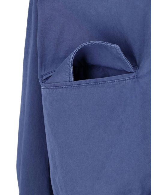Miu Miu Blue Cotton Twill Blouson Jacket