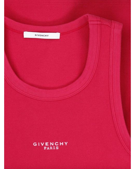 Givenchy Red Tank Top Logo