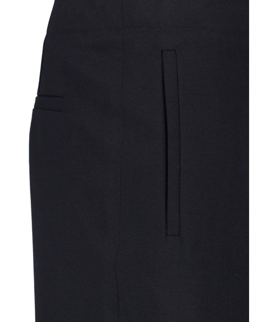 Khaite Blue Straight Pants "Mita"