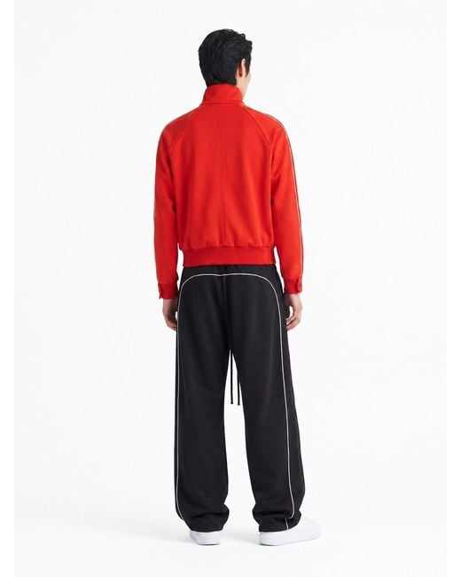Marni Red Zip-Up High Neck Wool Jacket for men