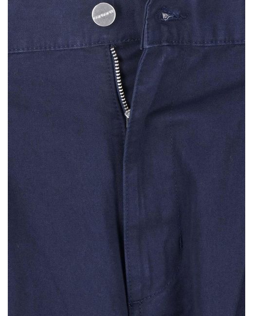 Carhartt Blue Wide Leg Pants "Brockman" for men