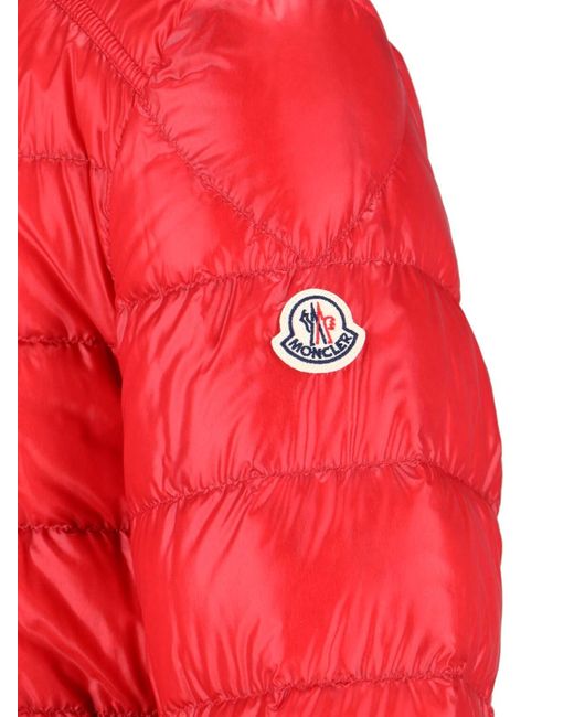 Moncler Red Padded Down Jacket "Selves" for men