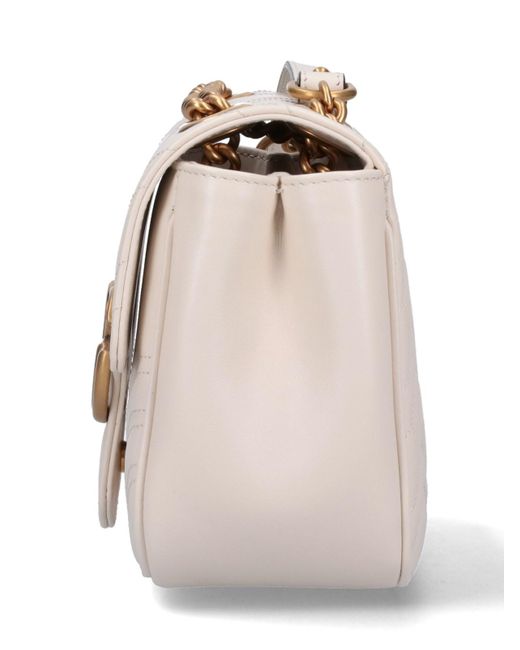 Gucci White Mini Bag "Gg Marmont"
