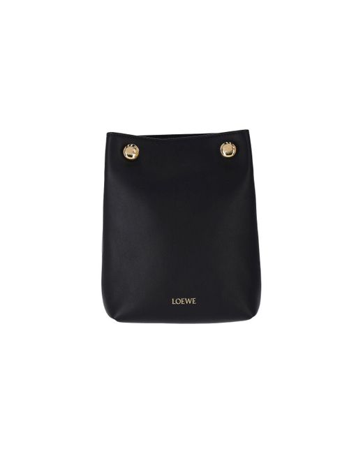 Loewe Black "Pebble" Clutch