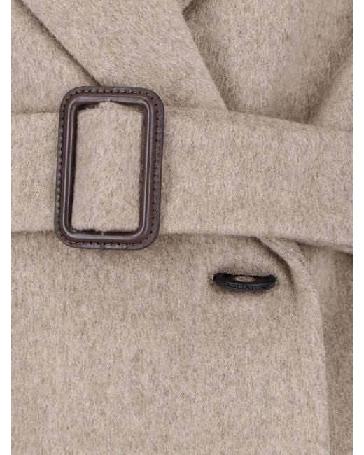 Tagliatore Natural Double-Breasted Coat "Jole"