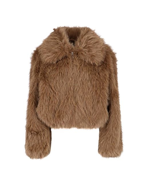 Frankie Shop Brown Faux "Hope" Fur Jacket