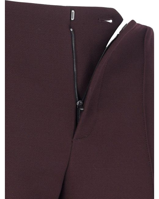 Chloé Purple Tailored Virgin Wool Trousers With Lined Pockets