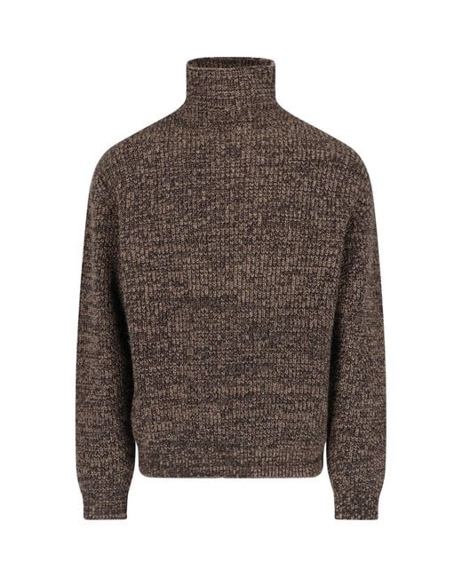 Lemaire Brown Turtleneck Sweater for men