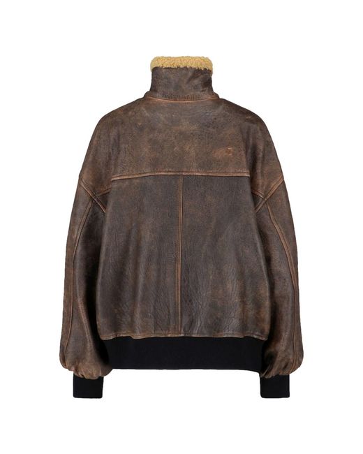 Khaite Brown Jackets Lamb Leather