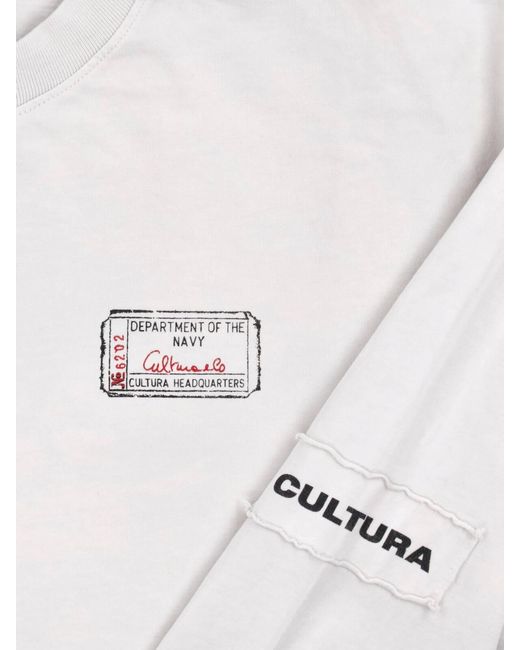 Cultura White T-Shirt Logo for men