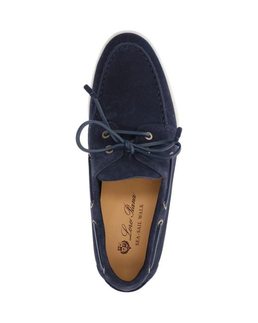 Loro Piana Blue 'Sea-Sail Walk' Loafers for men