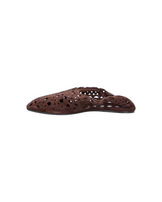 Alaïa Brown Flat Shoes "Vienne"
