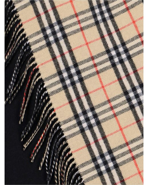 Burberry Blue Reversible Check Wool Cape