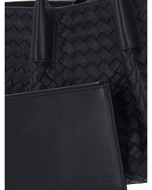 Bottega Veneta Black Medium Reversible Handbag "Pinacoteca"