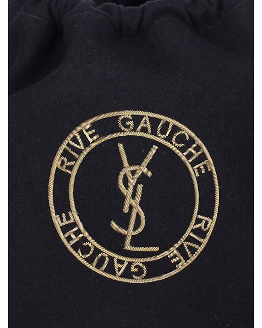 Borsa Secchiello Piccola "Rive Gauche" di Saint Laurent in Black da Uomo