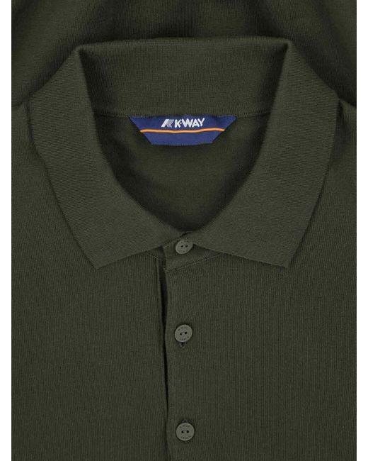 K-Way Green Polo Shirt "Pleyne" for men