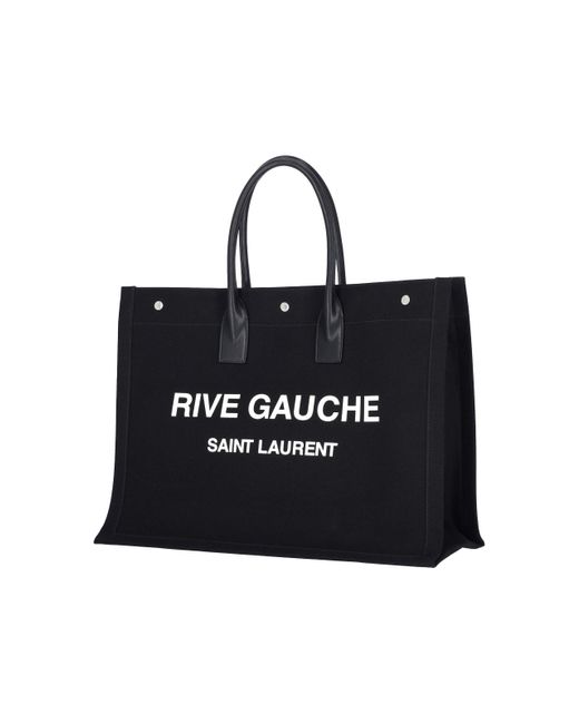 Borsa Tote "Rive Gauche Large" di Saint Laurent in Black da Uomo