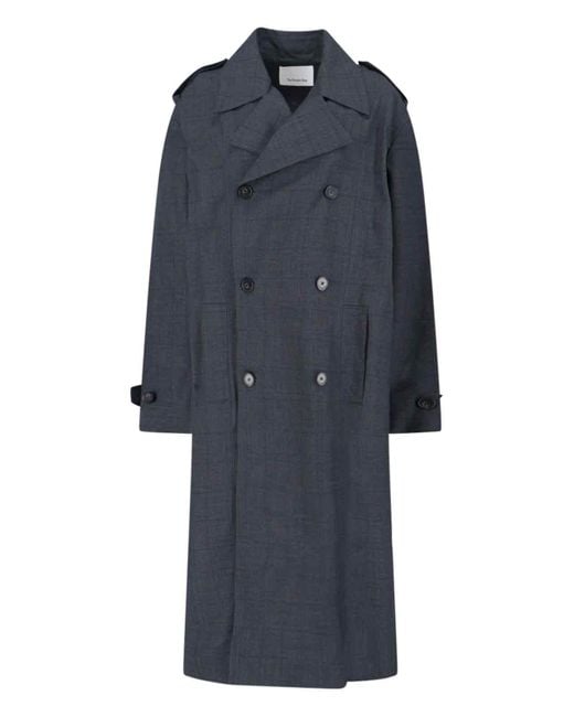 Frankie Shop Blue 'Bleecker' Double-Breasted Coat