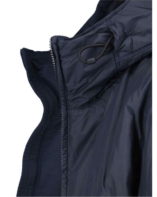 Stone Island Blue Technical Hooded Jacket for men