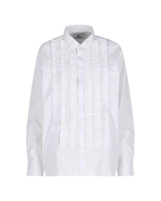 Camicia Con Rouches "Frill" di HODAKOVA in White