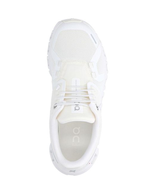 On Shoes White "Cloud 6" Sneakers