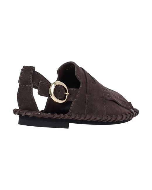 Alexander Hotto Brown Suede Sandals