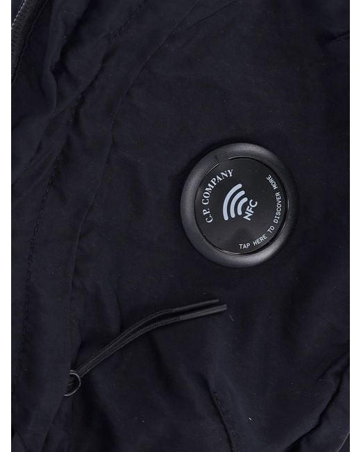 C P Company Black Belt Bag "Nylon B Lens" for men