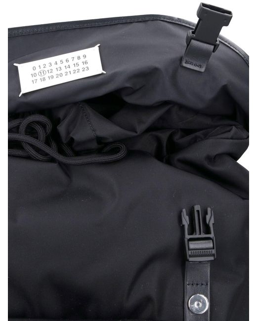 Maison Margiela Black Four Stitches Medium Backpack