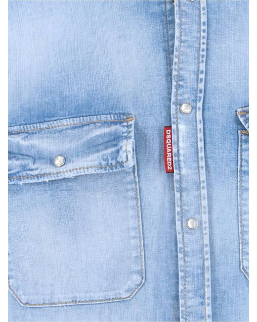 DSquared² Blue Logo Shirt for men