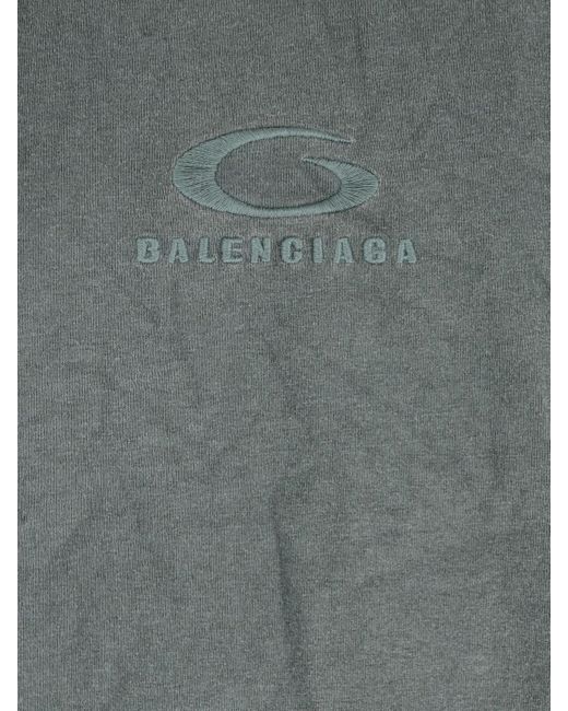 Balenciaga Gray Loop Sports T-Shirt for men