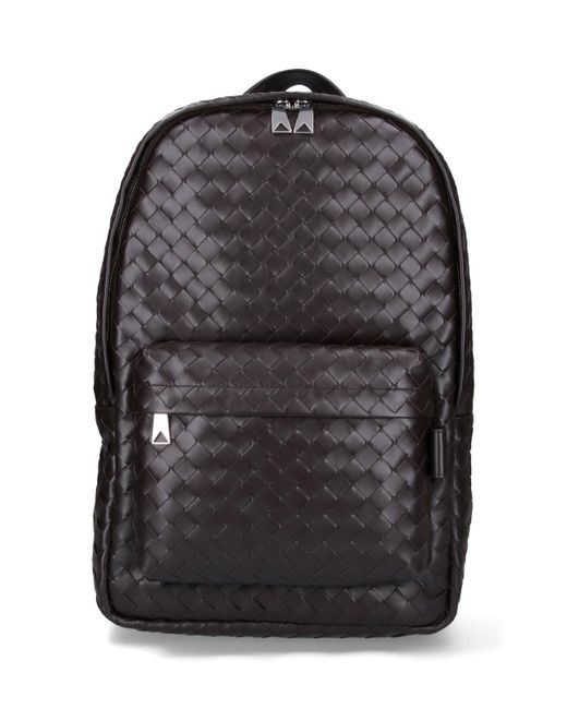 Bottega Veneta Gray 'Intrecciato' Backpack for men