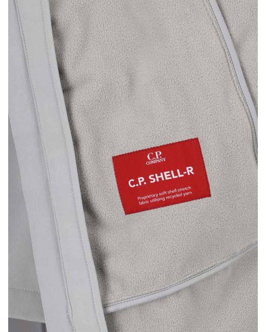 C P Company Gray Sleeveless Light Jacket With High Collar And Detachable Hood for men