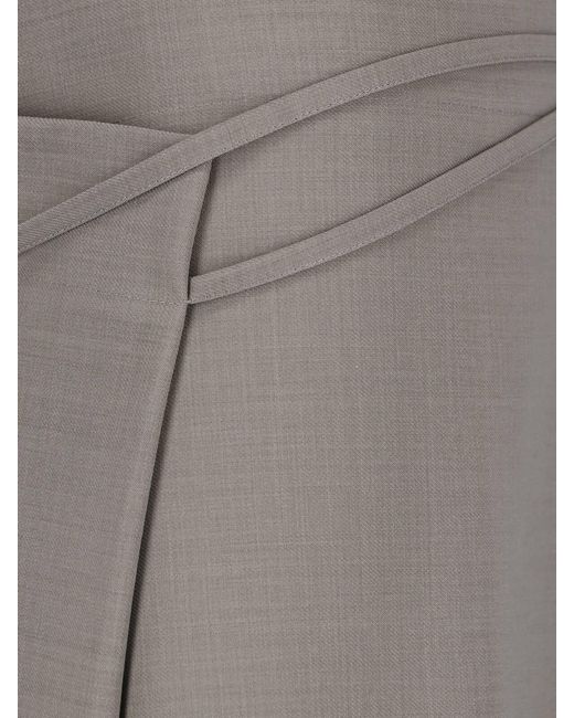 Calvin Klein Gray "Hallie" Midi Skirt
