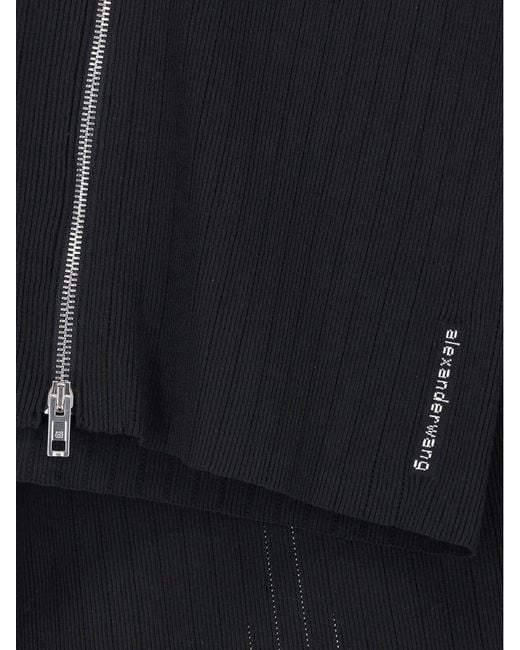 Alexander Wang Black Mini Zip Dress
