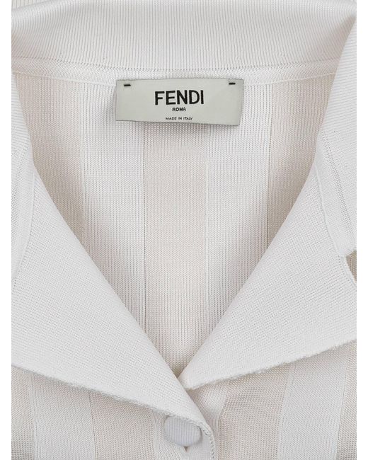 Fendi White Viscose Blouson