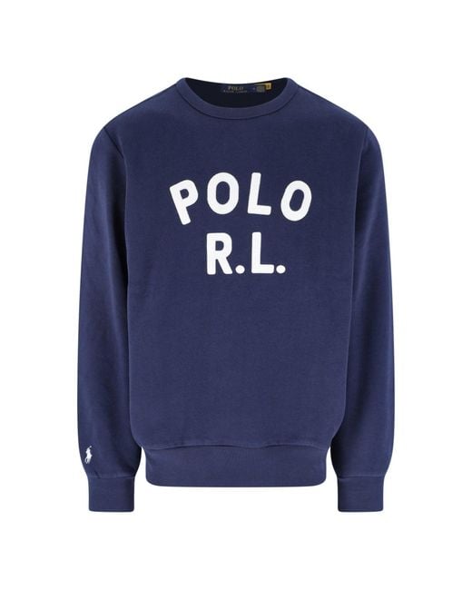 Polo Ralph Lauren Blue Logo Sweatshirt for men