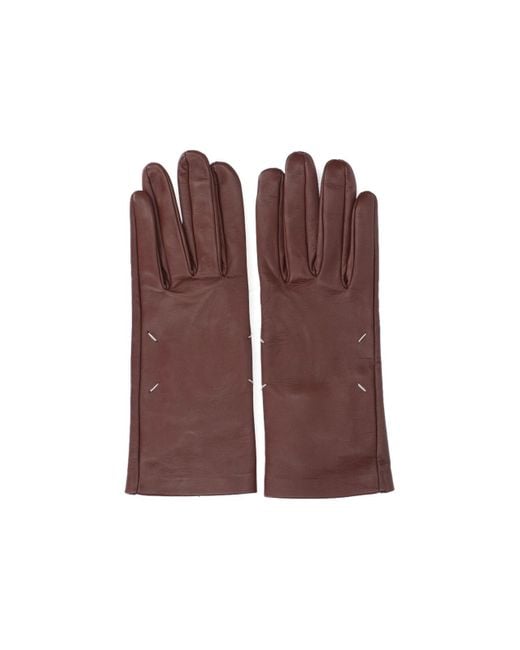 Guanti "Four Stitches" di Maison Margiela in Purple