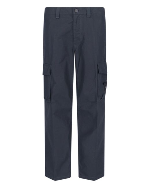 Stone Island Blue Cargo Pants for men