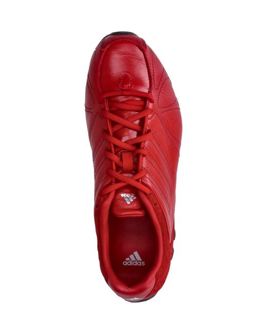 Adidas Red Leather & Textile Sneakers