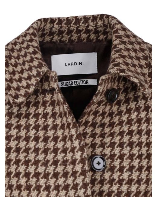 Lardini Brown Wool Blend Coat