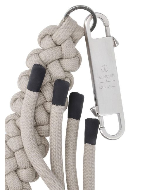 Moncler White Maxi Keychain Charm